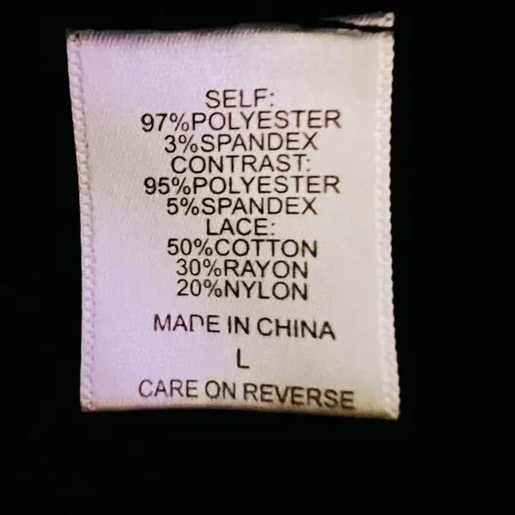 Gabrielle Union Red & Black Satin Lacy Back Pencil Dress Evening Date Night - Lg - Picture 9 of 10